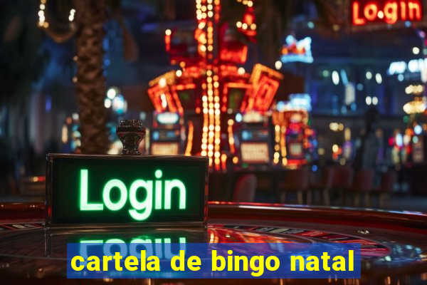 cartela de bingo natal